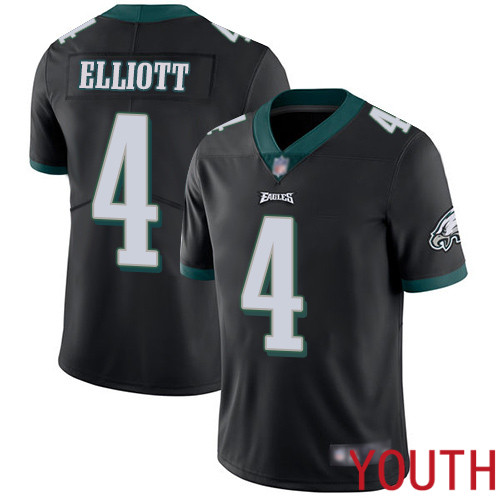 Youth Philadelphia Eagles #4 Jake Elliott Black Alternate Vapor Untouchable NFL Jersey Limited Player Football->youth nfl jersey->Youth Jersey